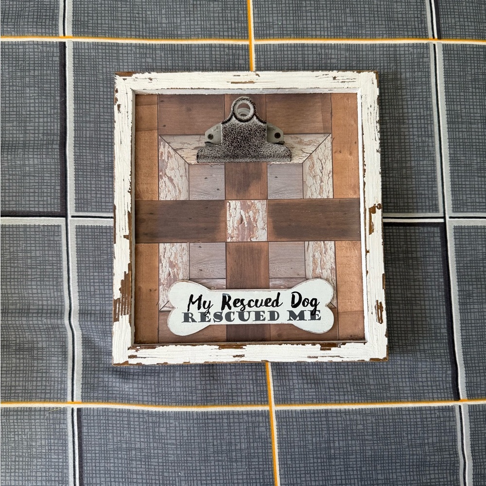 🐶Rustic Distressed Wood Plaque with Dog Quote Like New